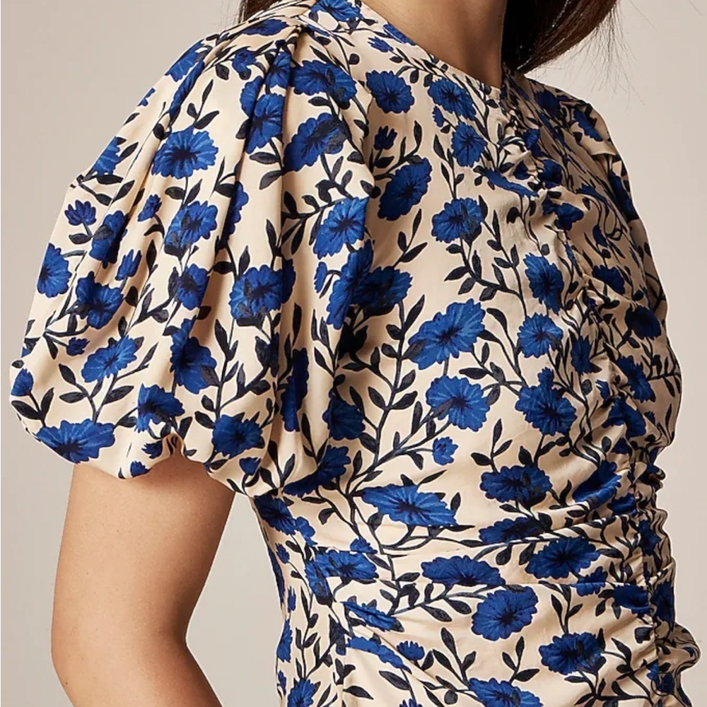 J crew blue floral Veranda shirt in floral print - Picture 4 of 6